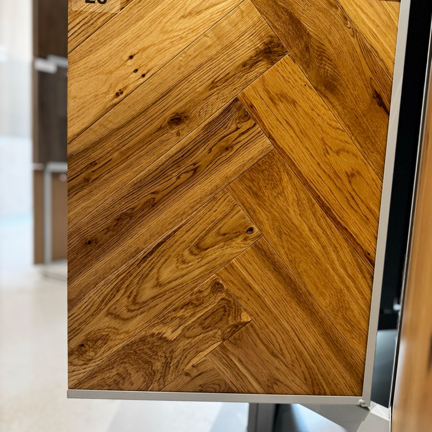Kensington Engineered Real Wood Herringbone Oak Natural Lacquered